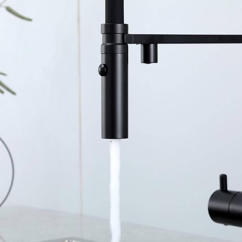 Смеситель для кухни Gappo G4397-86 с гибким изливом, черный