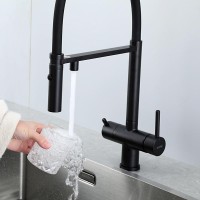 Смеситель для кухни Gappo G4397-86 с гибким изливом, черный