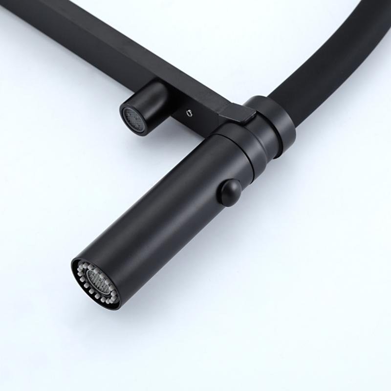Смеситель для кухни Gappo G4397-86 с гибким изливом, черный