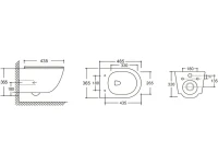 Унитаз подвесной Ceruttispa ORLTER Aria MBF CT10017 безободковый, с микролифтом, матовый черный