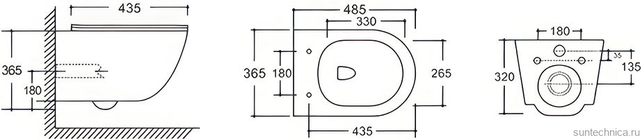 Унитаз подвесной Ceruttispa ORLTER Aria MBF CT10017 безободковый, с микролифтом, матовый черный