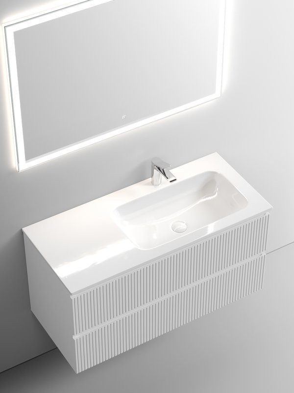 Мебель для ванной комнаты Sancos Snob T 100 см, R, bianco