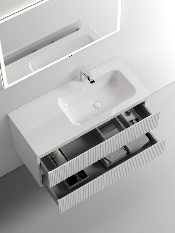 Мебель для ванной комнаты Sancos Snob T 100 см, R, bianco