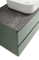 Тумба под раковину со столешницей BelBagno Kraft 100 подвесная, матовая еловая, столешница kep-100-grn
