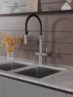 Смеситель для кухни Agger Elegant A3241422 с гибким изливом, сатин матовый