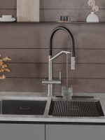 Смеситель для кухни Agger Elegant A3241422 с гибким изливом, сатин матовый