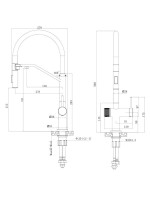 Смеситель для кухни Agger Elegant A3241422 с гибким изливом, сатин матовый