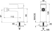 Смеситель для биде Allen Brau Infinity 5.21004-31 чёрный матовый