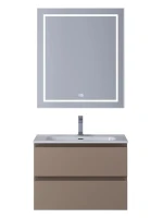 Мебель для ванной комнаты BelBagno Kraft 70 подвесная, матовая бежевая, раковина bb700etl
