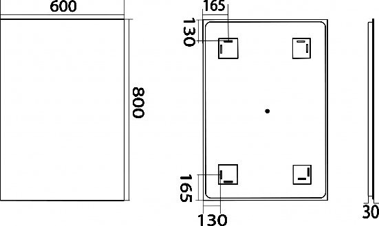 Зеркало Misty Неон Неон 1 LED 60x80, сенсор на зеркале