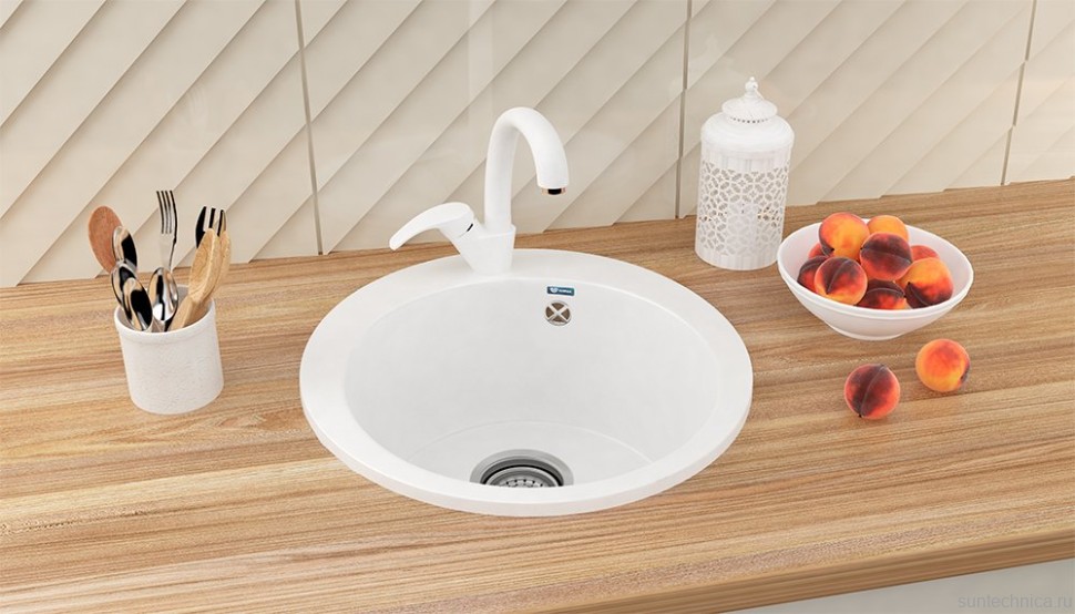 Мойка кухонная Ulgran U-405 -341 ультра-белая