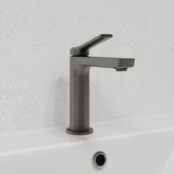 Смеситель для раковины IDDIS PARGM00i01K с донным клапаном, графит матовый