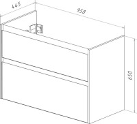 Тумба с раковиной Lemark Combi 100 дуб кантри, белая глянцевая