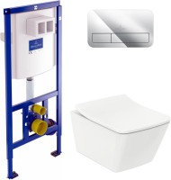 Комплект Унитаз подвесной Toto SP CW532Y с микролифтом + Инсталляция Villeroy & Boch 9224 6100 + Кнопка Viconnect 9224 9061 хром