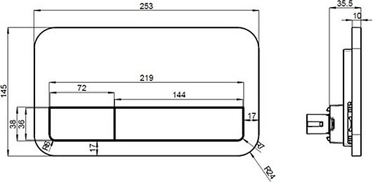 Комплект Унитаз подвесной Toto SP CW532Y с микролифтом + Инсталляция Villeroy & Boch 9224 6100 + Кнопка Viconnect 9224 9061 хром