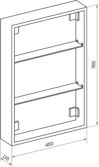 Зеркало-шкаф CONTINENT Emotion 50 с подсветкой