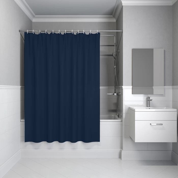 Штора для ванной IDDIS Base BL04P24i11 240х200, синяя