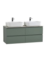 Тумба под раковину со столешницей BelBagno Kraft 120 подвесная, матовая еловая, столешница kep-120-2-cem, для двоих