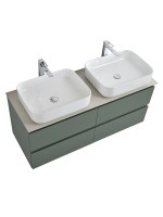 Тумба под раковину со столешницей BelBagno Kraft 120 подвесная, матовая еловая, столешница kep-120-2-cem, для двоих