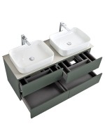 Тумба под раковину со столешницей BelBagno Kraft 120 подвесная, матовая еловая, столешница kep-120-2-cem, для двоих