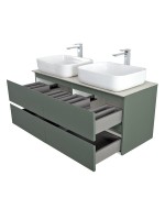 Тумба под раковину со столешницей BelBagno Kraft 120 подвесная, матовая еловая, столешница kep-120-2-cem, для двоих