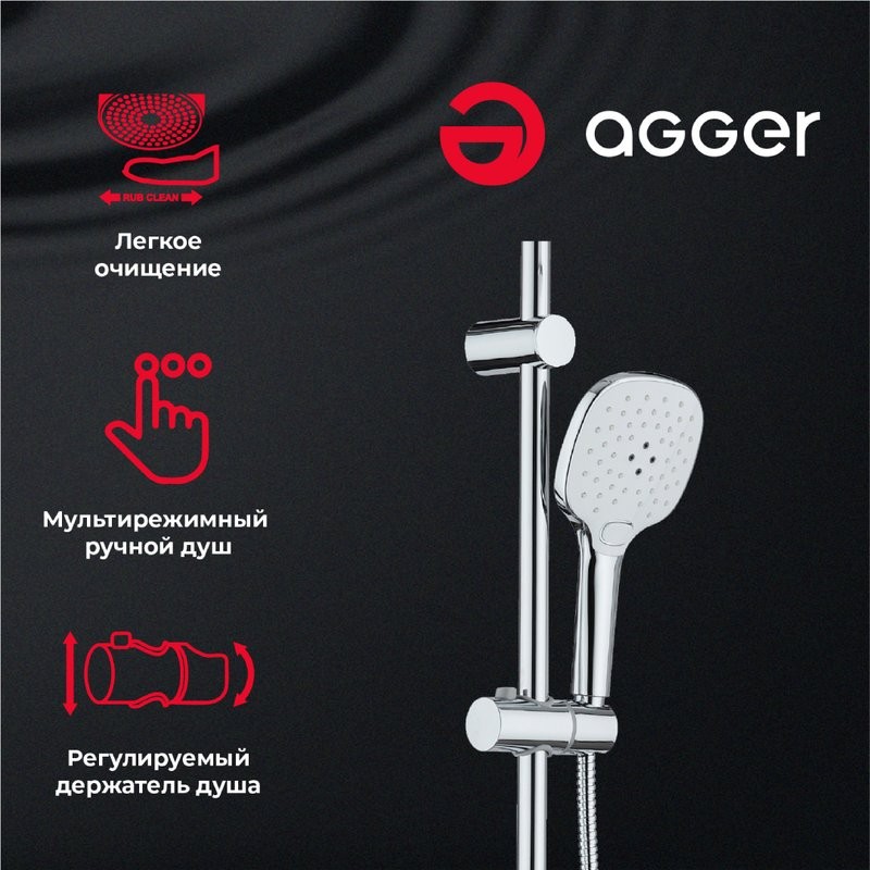 Душевая стойка Agger Marine A0595000 хром