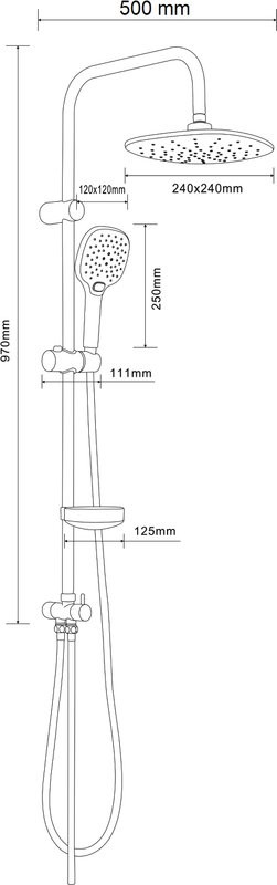 Душевая стойка Agger Marine A0595000 хром