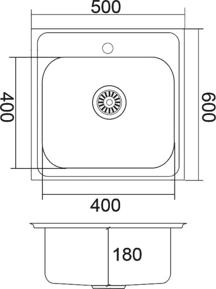 Мойка кухонная Emar Steel T5060L