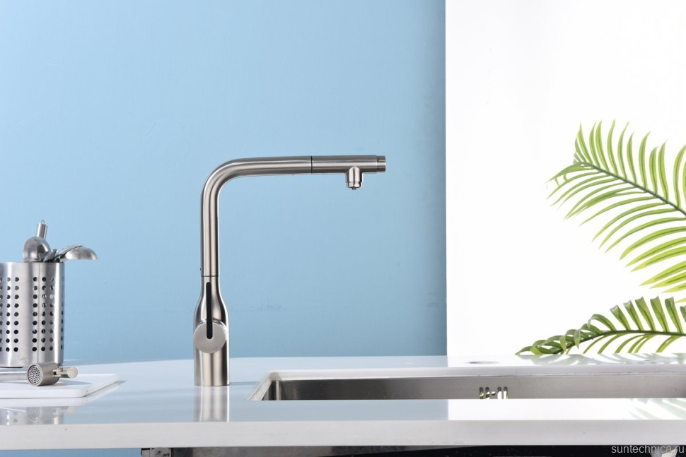 Смеситель для кухни Paulmark Viper Vi213105-BS брашированная сталь