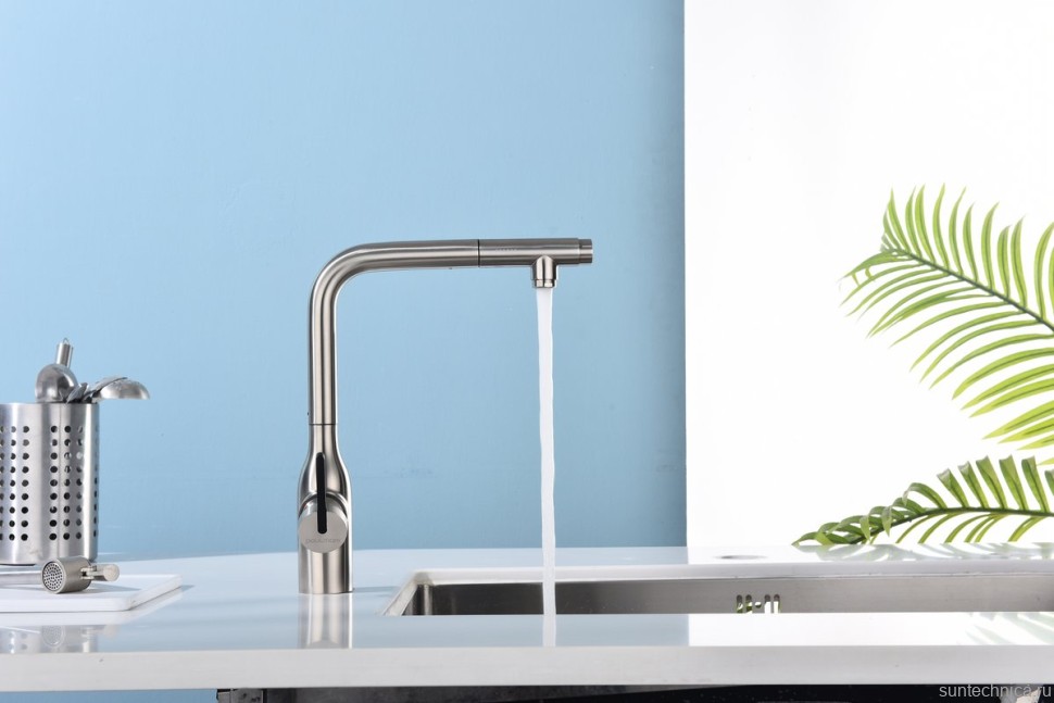 Смеситель для кухни Paulmark Viper Vi213105-BS брашированная сталь