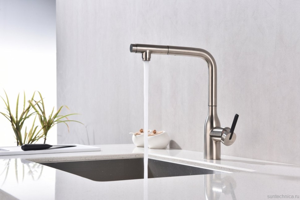 Смеситель для кухни Paulmark Viper Vi213105-BS брашированная сталь