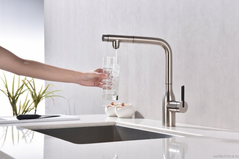 Смеситель для кухни Paulmark Viper Vi213105-BS брашированная сталь