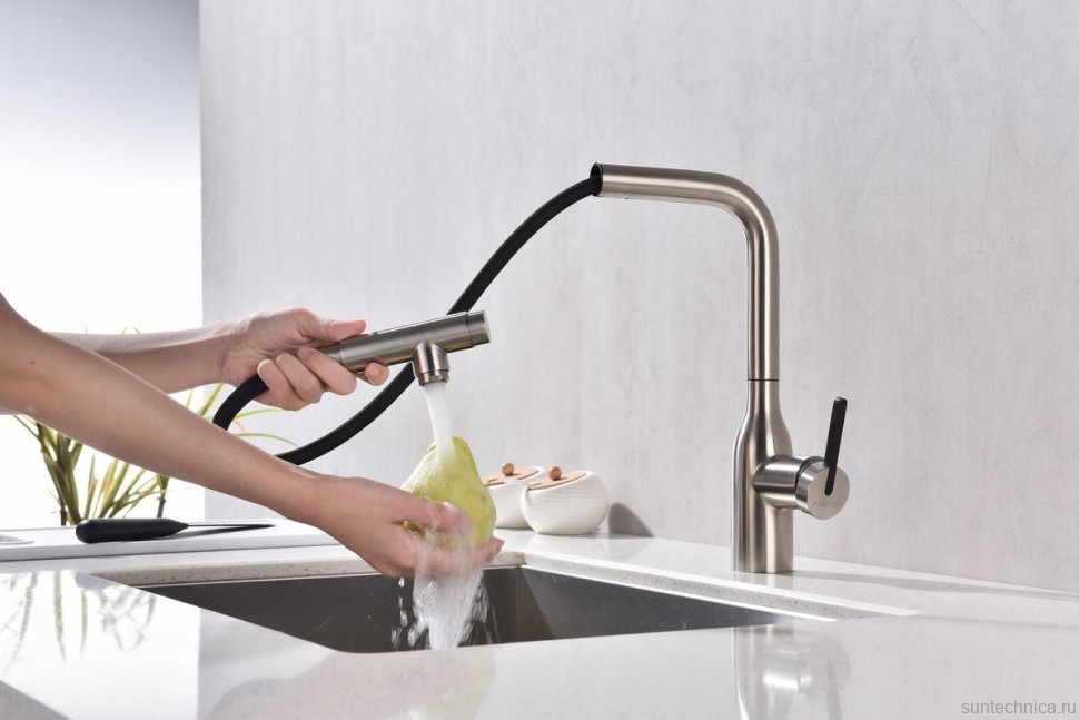 Смеситель для кухни Paulmark Viper Vi213105-BS брашированная сталь