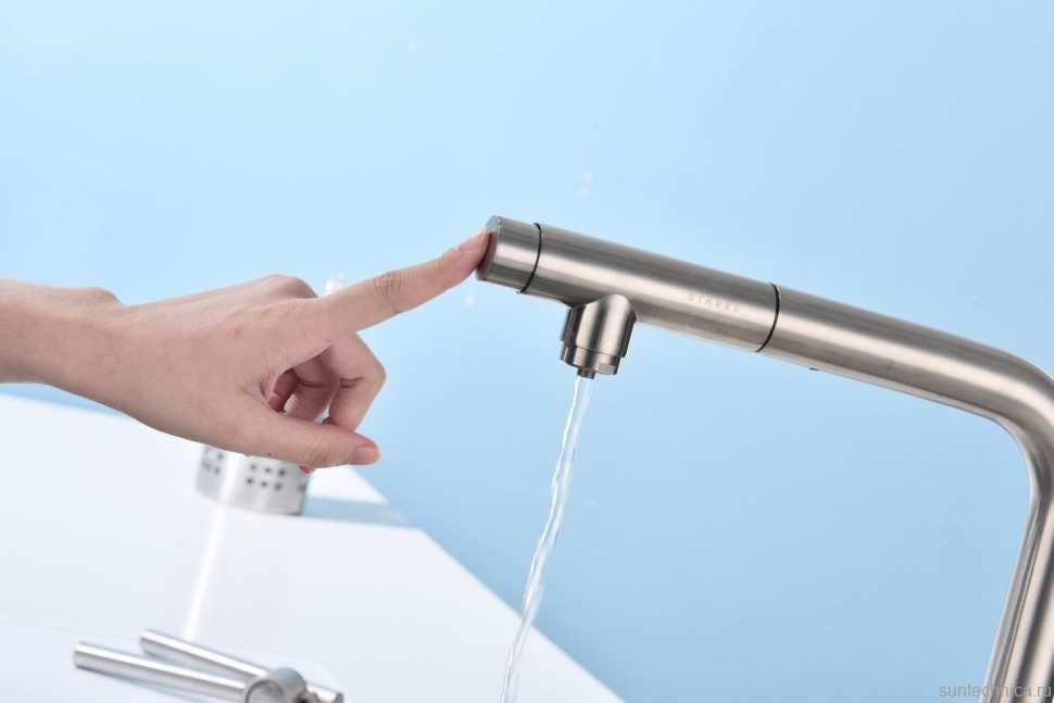 Смеситель для кухни Paulmark Viper Vi213105-BS брашированная сталь