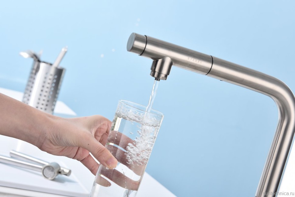 Смеситель для кухни Paulmark Viper Vi213105-BS брашированная сталь