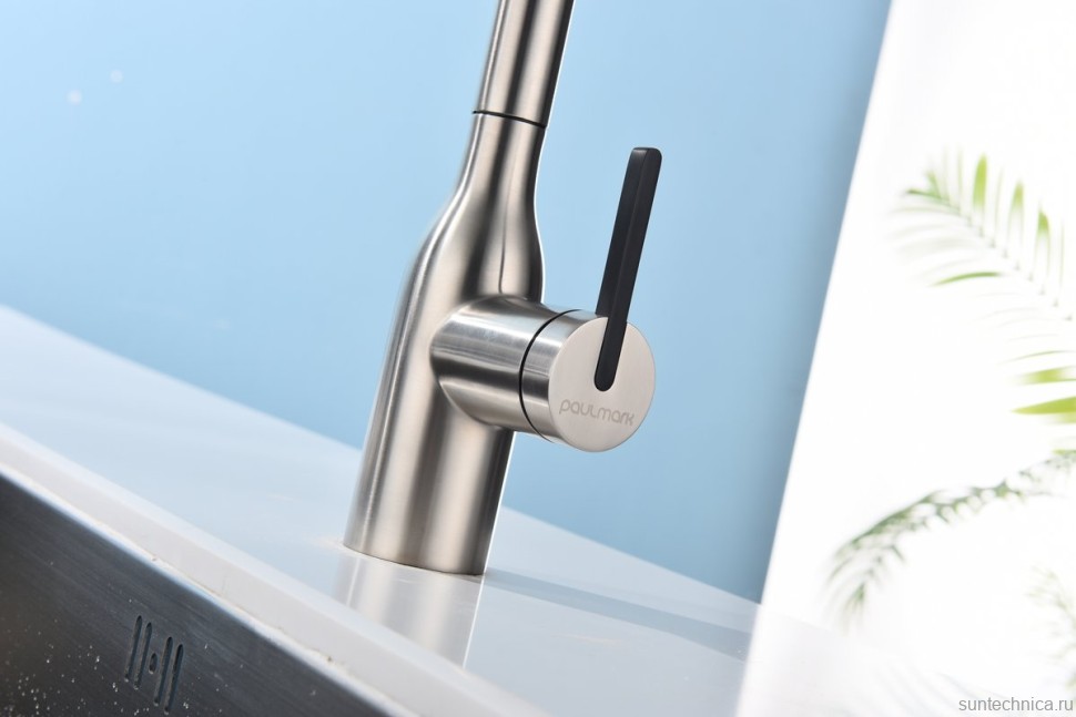 Смеситель для кухни Paulmark Viper Vi213105-BS брашированная сталь
