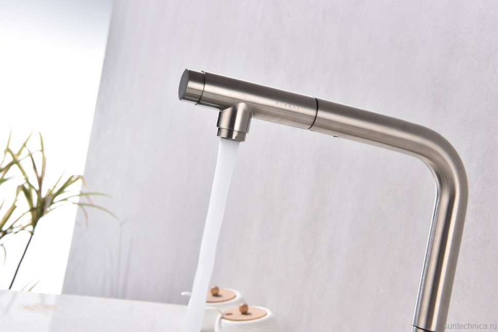 Смеситель для кухни Paulmark Viper Vi213105-BS брашированная сталь