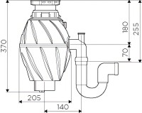 Комплект Мойка Omoikiri Bosen 44-U-BL черная + Измельчитель Nagare 500