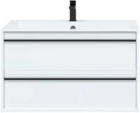 Тумба с раковиной Aquanet Lino 90 белый матовый