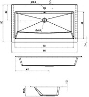 Тумба с раковиной Aquanet Lino 90 белый матовый