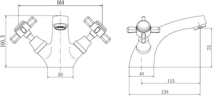 Смеситель для раковины Fashun A1024 хром