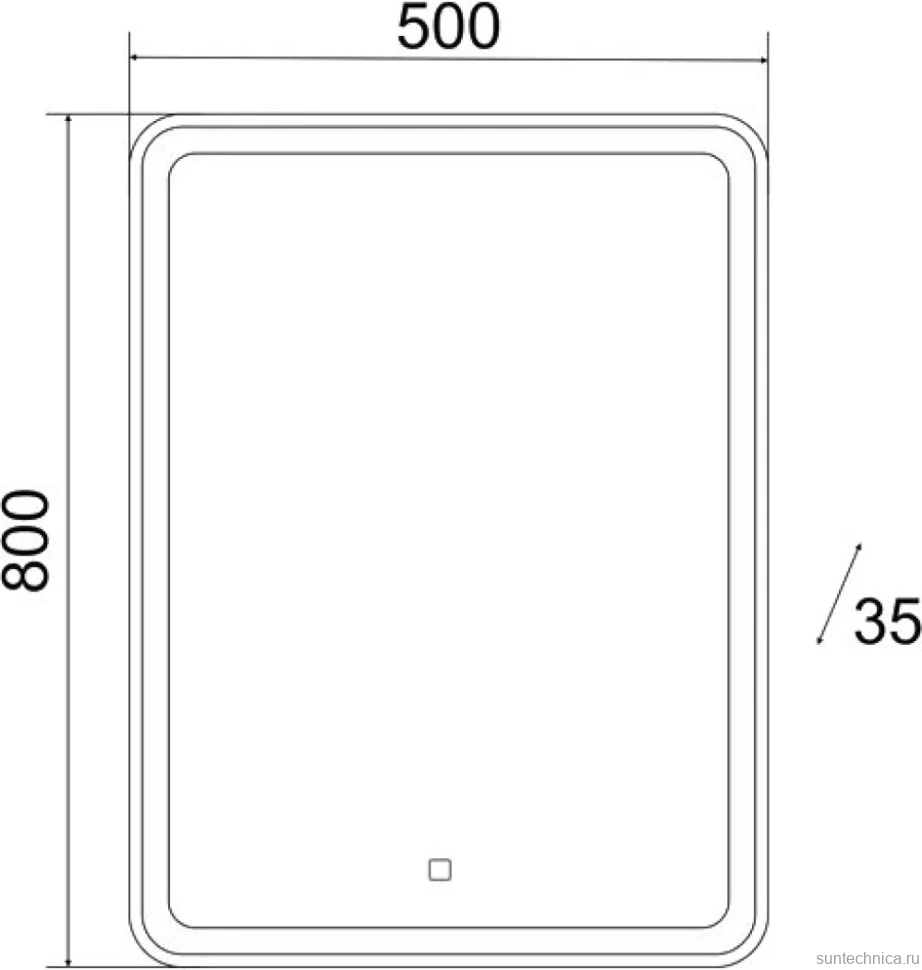 Зеркало Emmy Моника 250650 50х80, белое, с LED-подсветкой