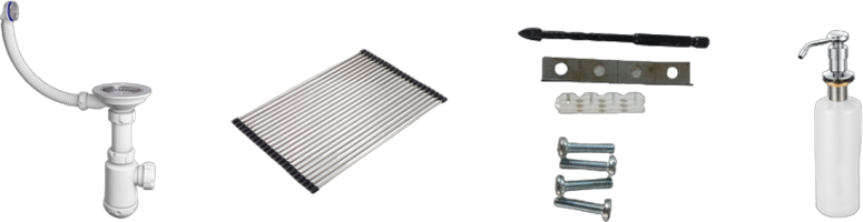 Мойка кухонная Granula Kitchen Space 5501U, алюминиум