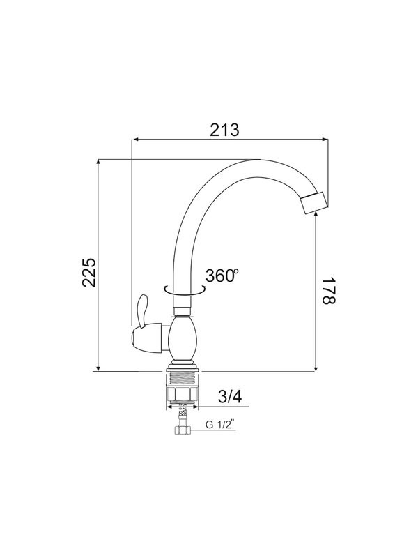 Кран РМС SL79-269F-2 хром