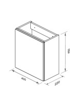 Тумба под раковину без столешницы Ravak Veda SD 40 L/R глянцевая белая