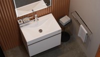 Тумба с раковиной Velvex Pulsus 70 белая