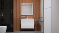 Тумба с раковиной Velvex Pulsus 70 белая