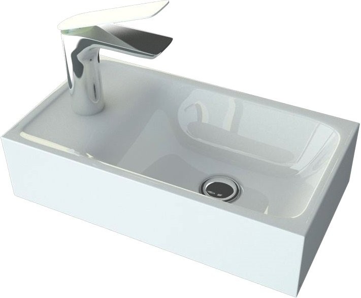 Тумба с раковиной Art&Max Liberty R, 40, подвесная, Bianco Lucido