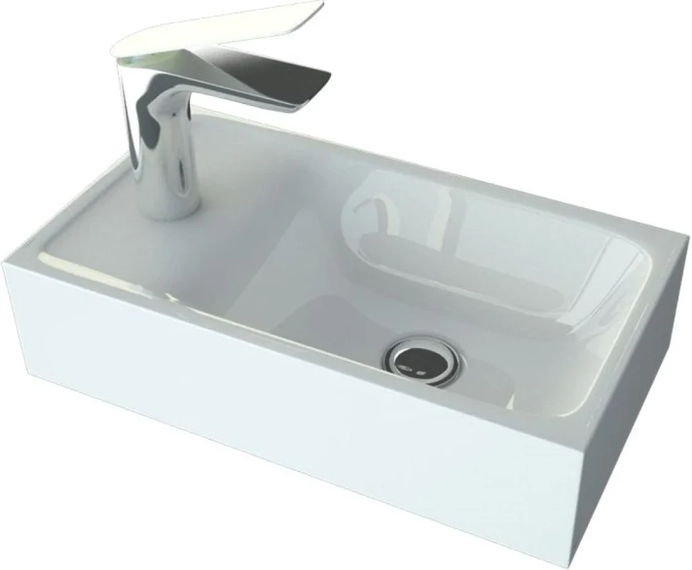 Тумба с раковиной Art&Max Liberty R, 40, подвесная, Bianco Lucido