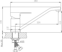 Смеситель для кухни Haiba HB802 HB42802